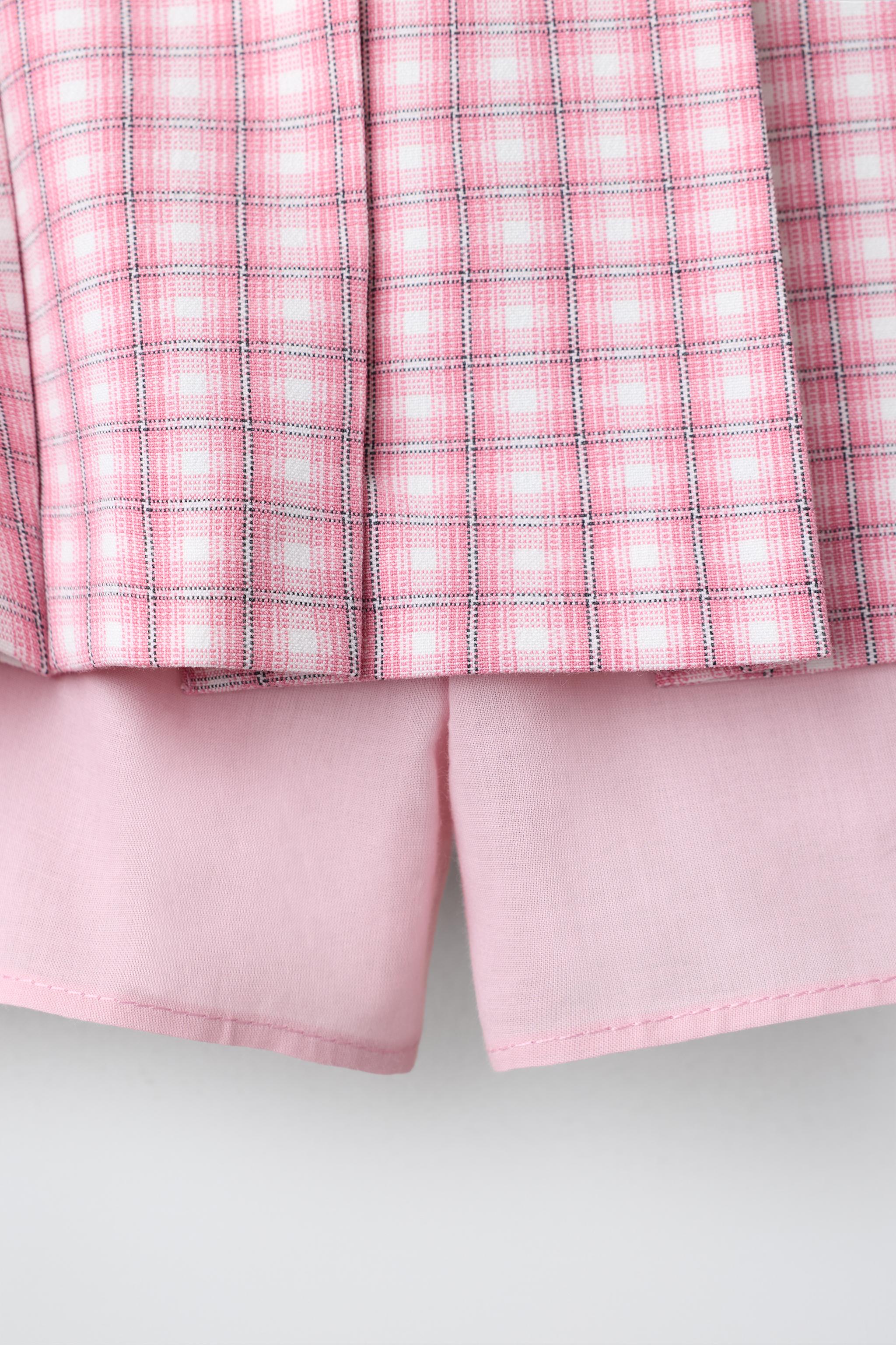 PLAID PLEATED SKIRT
